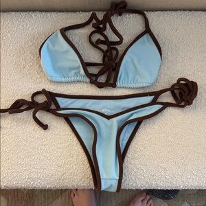 Frankie’s Bikinis Terrycloth Triangle Bikini